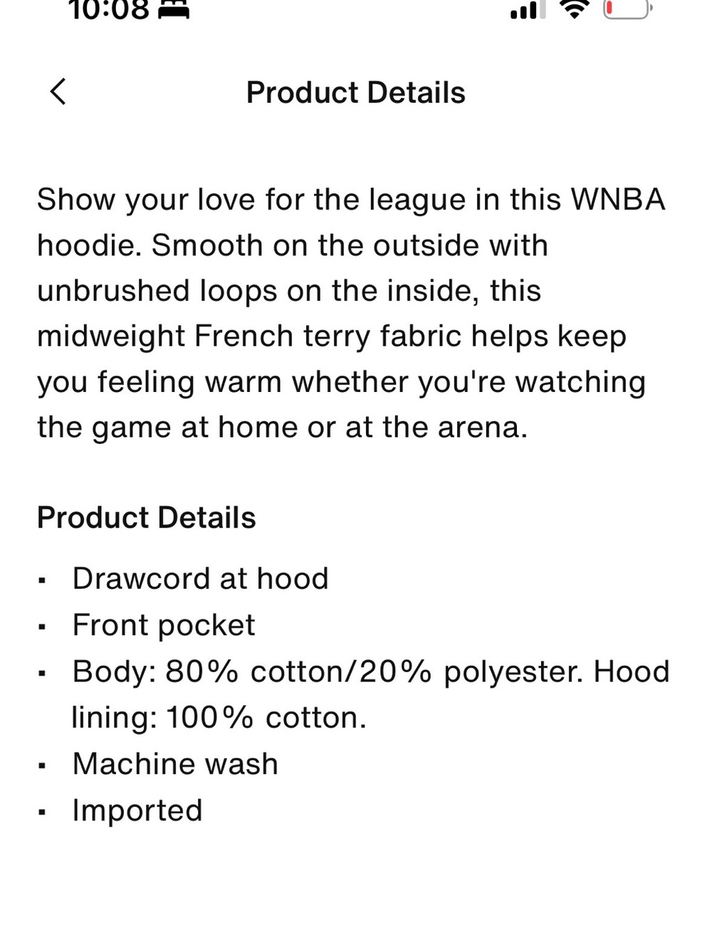 Nike Women's Orange Hoodie with WNBA Logo | Medium - Picture 2 of 7